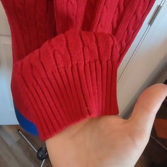 Lauren Ralph Lauren St Martin 100% Cotton True Red Turtleneck L NWT - Picture 7 of 10